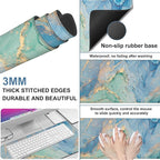 Gaming Desk Pad Large Extra Length Fluid Art Marble Mouse Pad Keyboard Laptop - Image 2