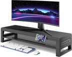 2-Tier Metal Computer monitor stand Laptop Desk Shelf & Monitor Riser ，27.55 by Unknown
