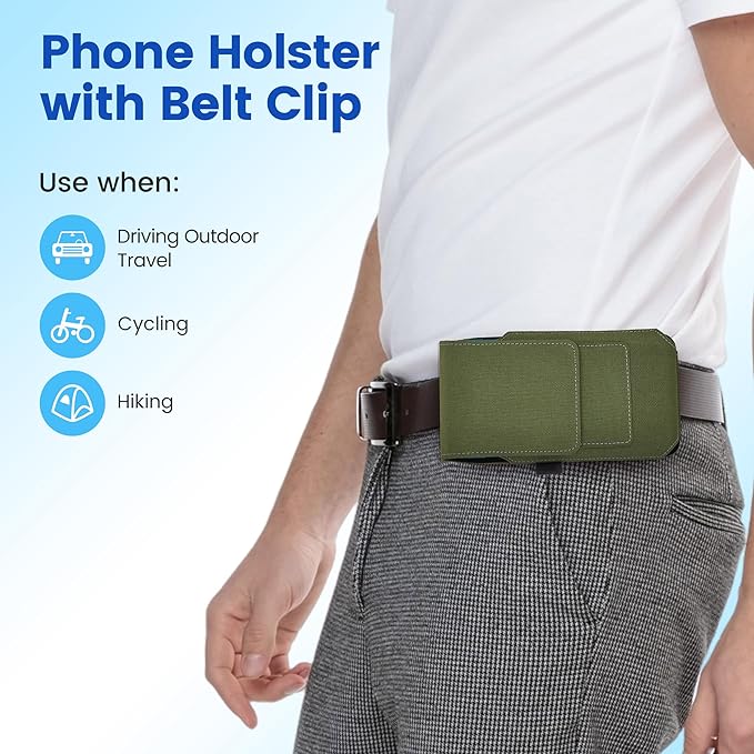 BECPLT for iPhone 17 Pro 17 16/15/14/13/12/11 Pro Belt Case Nylon Phone Holster - Image 5