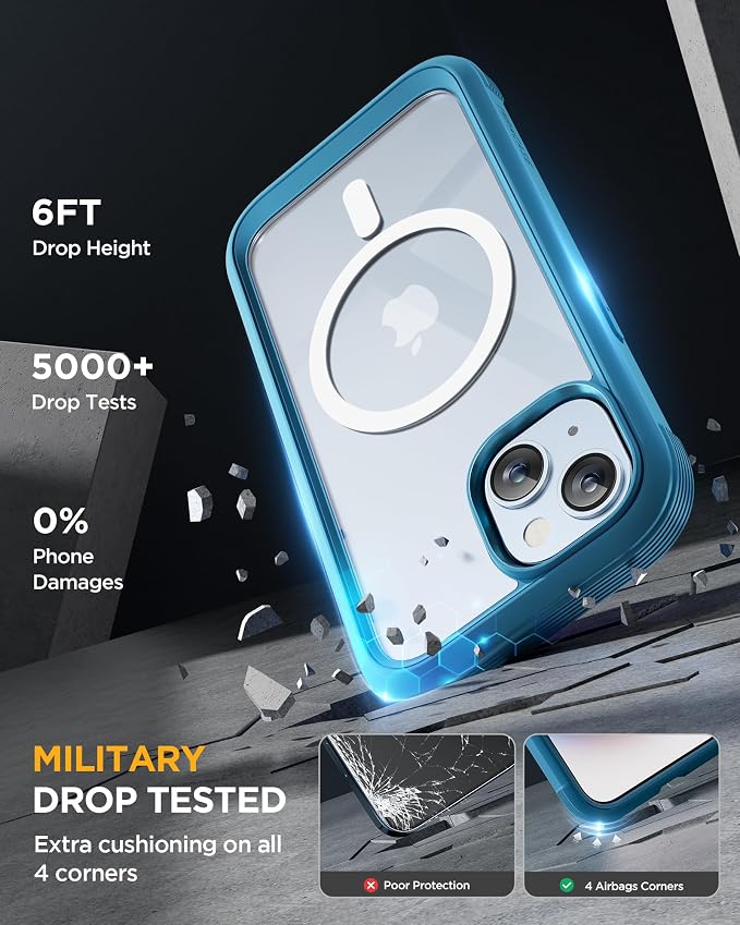 Miracase Glass Series for iPhone 15 Case Full-Body Magnetic Bumper Case - Image 4