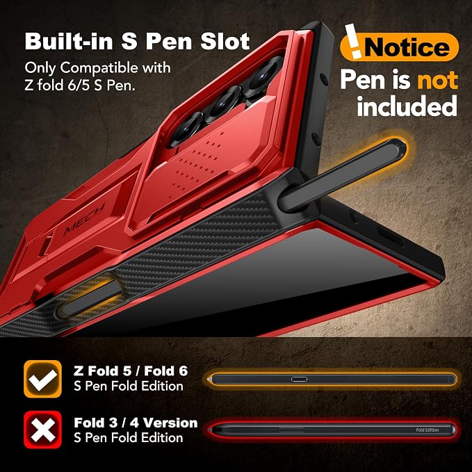 TONGATE for Z Fold 6 Case, Full-Body Military Drop Phone Case for Samsung - Image 4