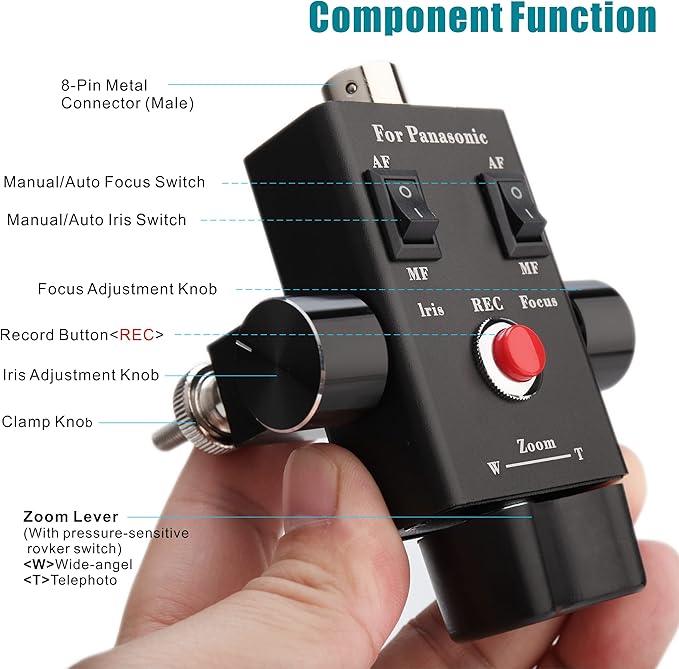 Camcorder Zoom Controller, Remote Control Zoom, and Focus Control + 2.5mm and - Image 2