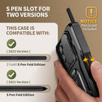 TONGATE for Z Fold 5 Case with Ring Stand, Built-in S Pen Holder & Glass Screen - Image 7