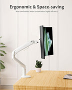 Ultrawide Single Monitor Mount, Adjustable Gas Spring Monitor Arm - Image 6