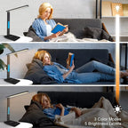 Desk Lamp with Wireless Charger，USB Charging Port, Dimmable Office Desk Light - Image 3