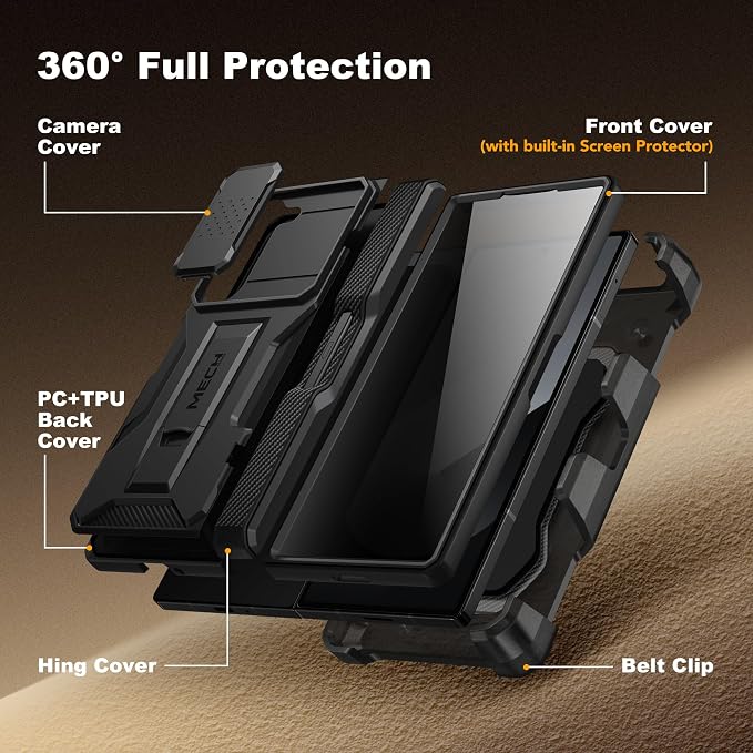 TONGATE for Z Fold 6 Case, Full-Body Military Drop Phone Case for Samsung - Image 3