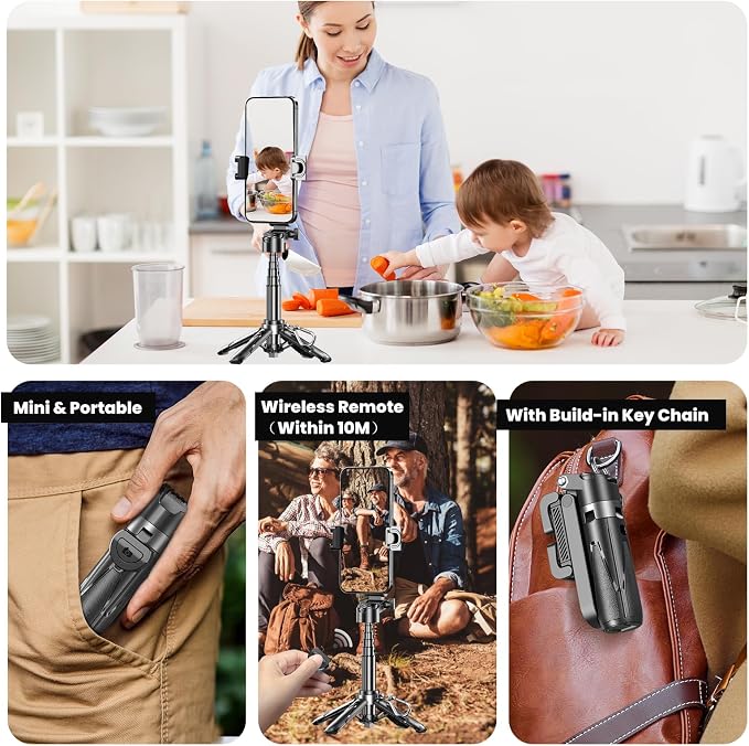 Mini Selfie Stick, Pocket Size Extendable Phone Holder - Image 7
