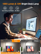 LED Desk Lamps for Home Office, 5 Color+9 Brightness Desk Light, Touch & Remote - Image 4