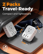 TESSAN Brazil Plug Adapter 2 Pack, 7 in 1 US to Brazil Power Adapter - Image 5