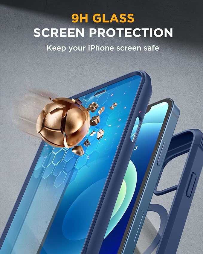 Miracase Magnetic for iPhone 12 mini Case, Drop & Scratch-Resistant, Shockproof - Image 4