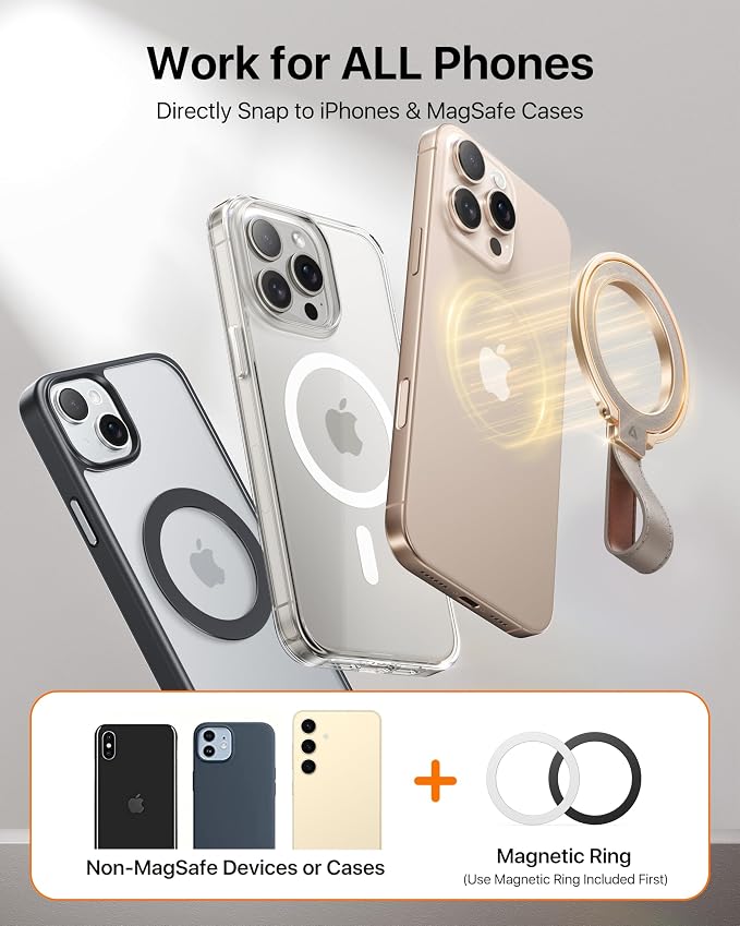 andobilMagnetic Phone Grip for MagSafeAdjustable Phone Ring Kickstand - Image 9
