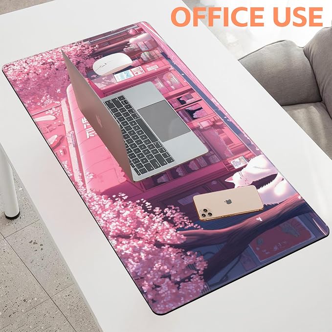 Mouse Pad Large Cake Shop and White Cats Non-Slip Gaming Desk Mat - Image 5