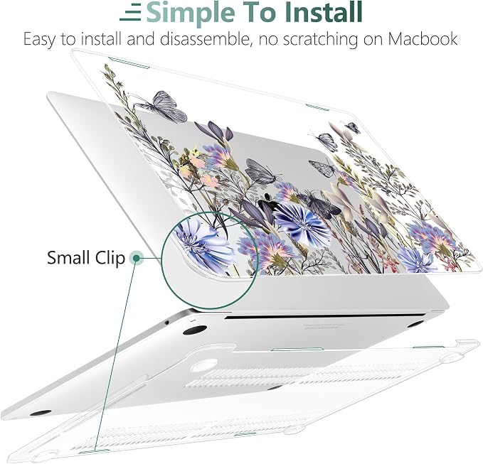TWOLSKOO Compatible with MacBook Pro 13 inch Case 2023-2016 A2338 M2/M1 A2251 - Image 3