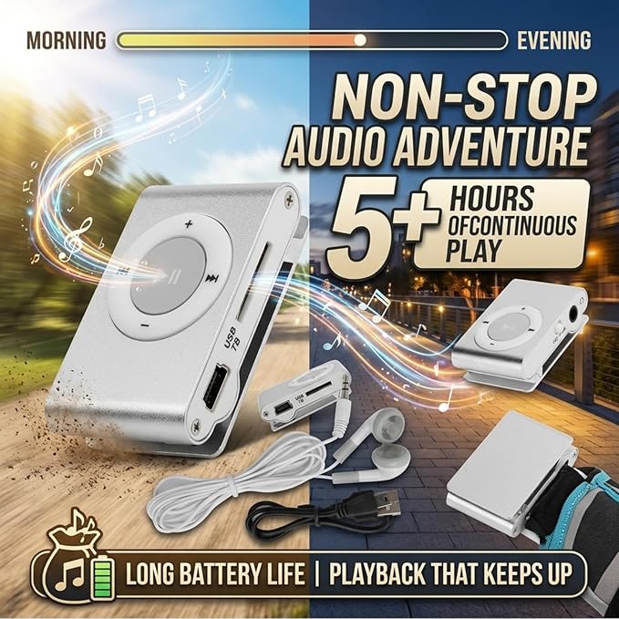 Sport MP3 Players with Clip, Portable Music Player, Screenless MP3 Players - Image 4