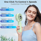 Portable Handheld Fan, 5000mAh Rechargeable Battery, Max 15H Cooling, 4 Speeds - Image 3