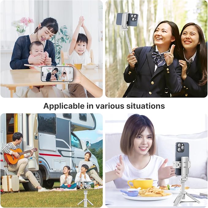 ULANZI JJ02 Selfie Stick Tripod, Extendable Grip Phone Tripod w Detachable - Image 8