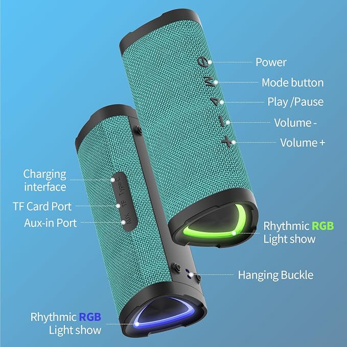 Vanzon V40 Bluetooth Speakers, Portable Wireless Speaker V5.0 - Image 7