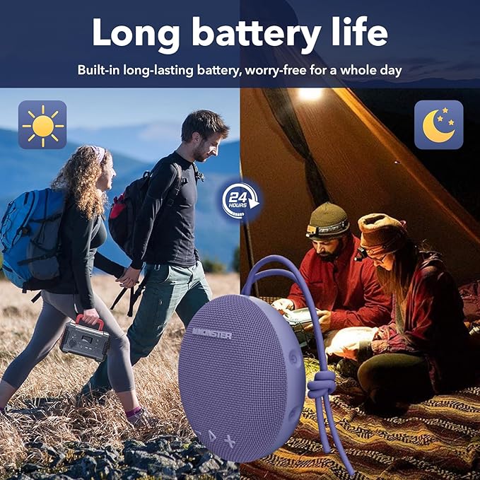 Monster Bluetooth Speaker, IPX8 Shower Speaker Waterproof, Extra Long Playtime - Image 5
