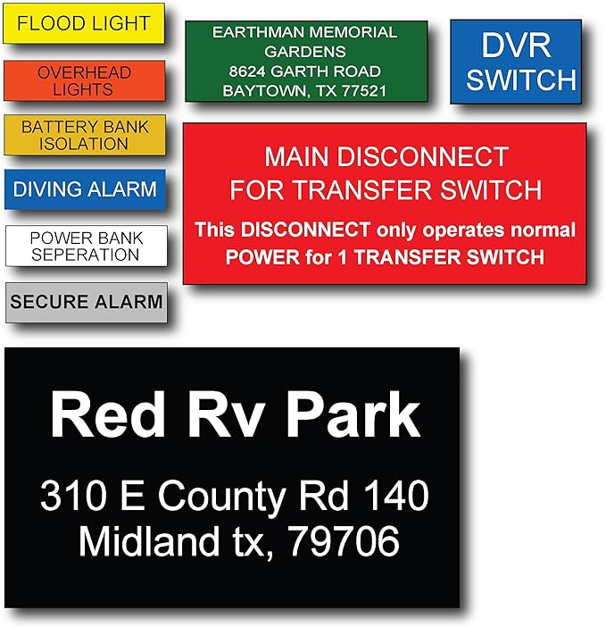 Engraved Electrical Panel Labels, Phenolic Labels, Breaker Box Label, Electric - Image 4