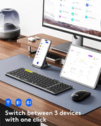 Foldable Keyboard and Mouse, Samsers Folding Bluetooth Keyboard Combo, 2.4G + - Image 2