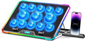 Gaming Laptop Cooler with 13 Ultra Quiet Fans, LCD Screen and Multi Color RGB by KYOLLYELECTRONICS