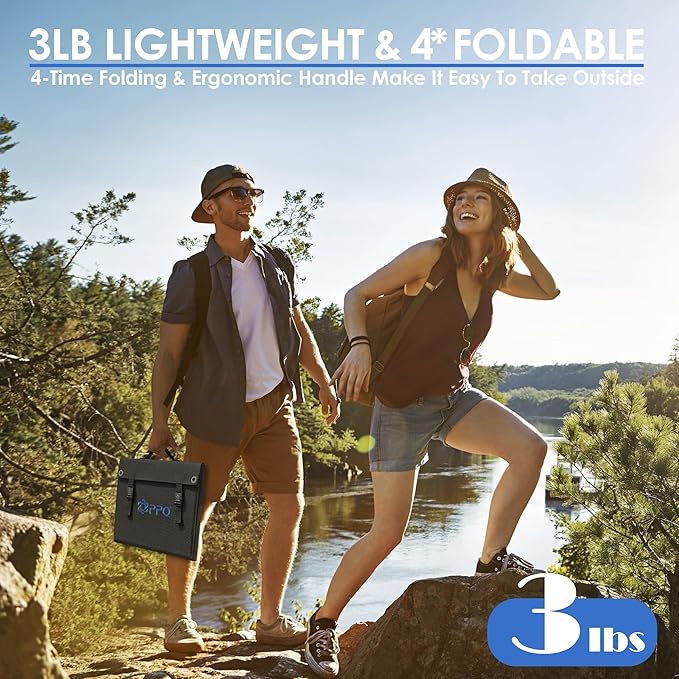 PPQ 40W Portable Solar Panel Kit 18V/2.2A, 3lb Foldable Briefcase Solar Charger - Image 7