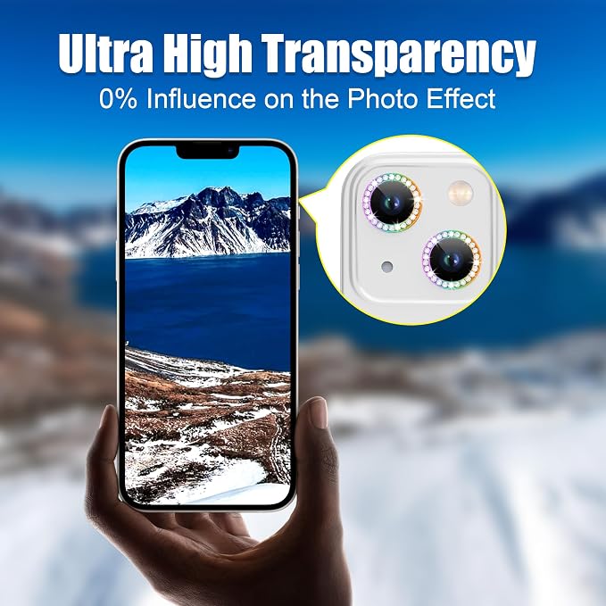 AGVEE 3+3 6 Pack for iPhone 13 6.1" / 13 Mini 5.4" Camera Lens Cover Protector - Image 6