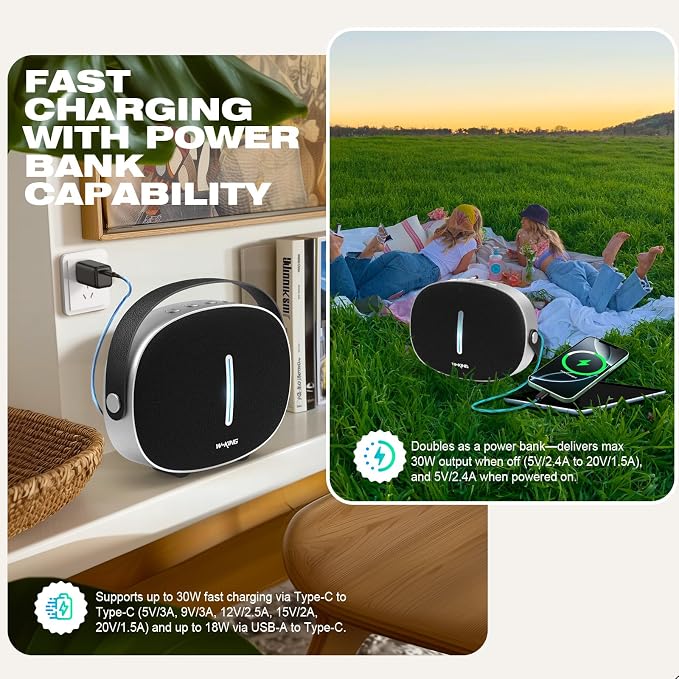 Bluetooth Speaker Loud, W-KING T8II Portable Bluetooth Speakers Wireless - Image 5
