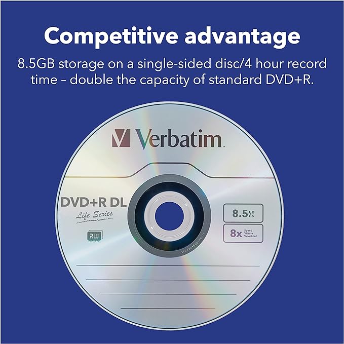 Verbatim DVD+R DL Double Layer 8.5GB 8X LifeSeries - Image 3