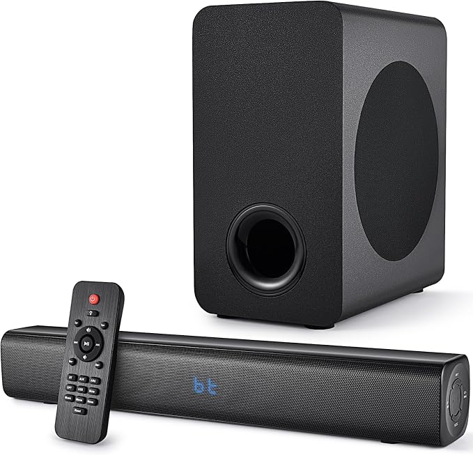Sound Bar Speakers Bluetooth Wireless, TV Speakers Sound Bar Subwoofer by FansbeDirect