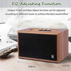 Retro Wooden Bluetooth Speaker, KONEX 40W Vintage Portable Wireless Speaker - Image 6