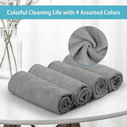 HOMEXCEL Grey Microfiber Cleaning Cloth, 150 Pack Cleaning Rags, Cleaning Towels - Image 2
