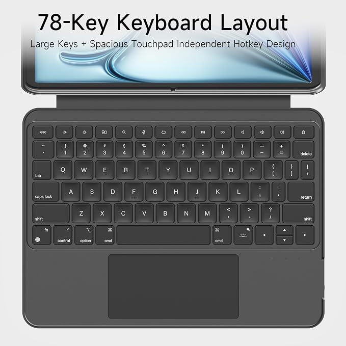 HOU for iPad Air 13 Inch Case Keyboard, Detachable Keyboard Case for iPad Pro - Image 5