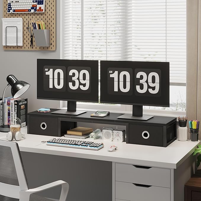 45" Large TV Riser with Fabric Drawers - Image 7