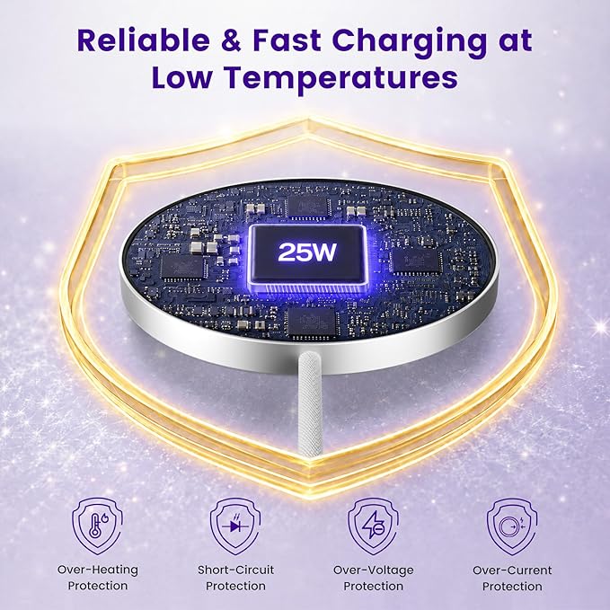 25W Magnetic Wireless Charger: Fast Charging Pad - Image 4