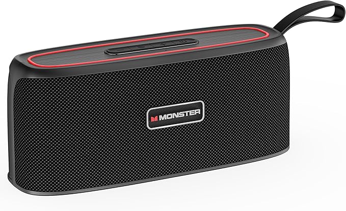 Monster Shock Portable Bluetooth Speaker, 30W Loud Sound, IPX6 Waterproof by Monster