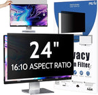 Privacy Screen for Computer Monitor 24 Inch 16:10 Aspect Ratio, Anti Blue Light by peslv