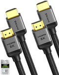 Silkland 10K 8K HDMI 2.1 Cable 2-Pack 10FT, Certified Ultra High Speed HDMI® by Silkland