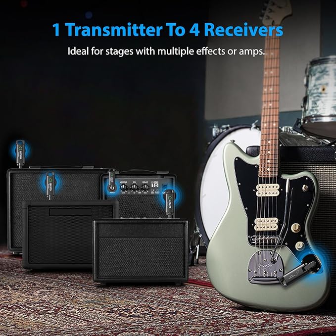 LEKATO Wireless Guitar System UHF Wireless Guitar Transmitter Receiver - Image 7