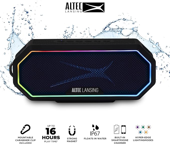 Altec Lansing Magnetic Bluetooth Speaker HYDRAJOLT 2.0, Waterproof IP67 - Image 2