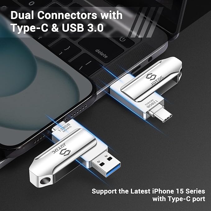 128GB Photo-Stick-iPhone-16 15-Flash-Drive iPhone USB C Memory Stick - Image 4
