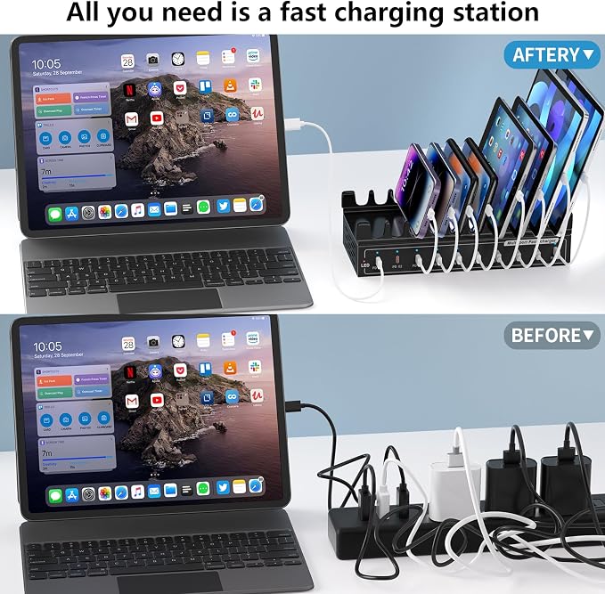Lcoco&Dream 200W Fast Charging Station, 10 Port USB C Desktop Charger - 45W Max - Image 4