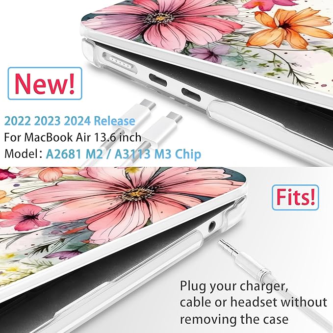 Mektron for 2025 M4 MacBook Air 13.6 Inch A3240 Case Fits 2023 A2681 M2 2024 - Image 2