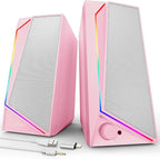 LENRUE Computer Speakers, USB/USB-C Powered PC Speakers by LENRUE