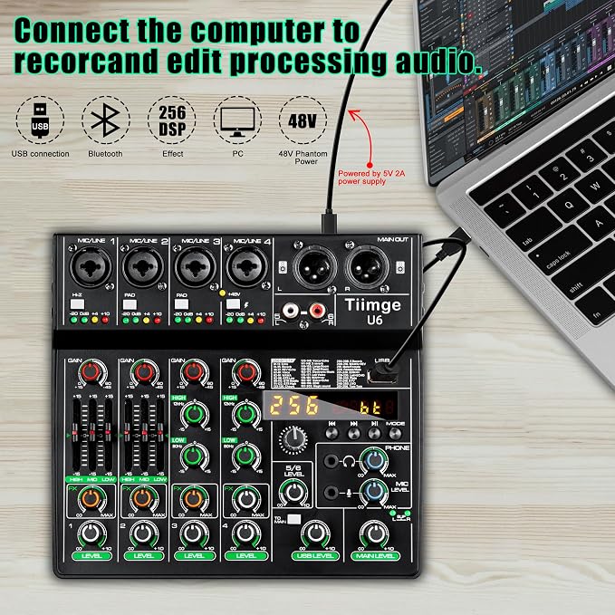 Professional 6-Channel Audio Mixer - Image 2
