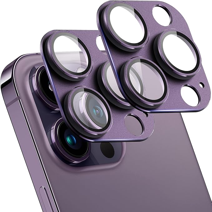2 Pack Camera Lens Protector for iPhone 14 Pro/14 Pro Max, AR Tempered Glass by SHANG+PIN+JIA