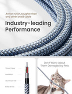 AINOPE Type C Cable Right Angle, 3.1A USB Type C Cable Fast Charging, Nylon - Image 5