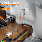 2 Pack New Zealand Power Adapter, TESSAN US to Australia Plug Adapter - Image 3