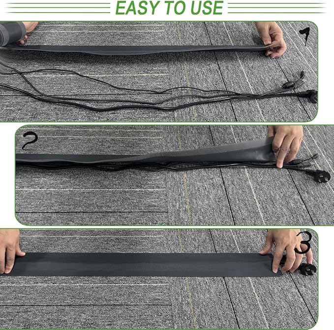 Floor Cable Covers - 20ft Oxford Fabric Cord Protector - Image 2