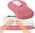2-in-1 Ergonomic Set, Wave Rise Keyboard Wrist Rest and Massage Bulge Slope by KUOSGM